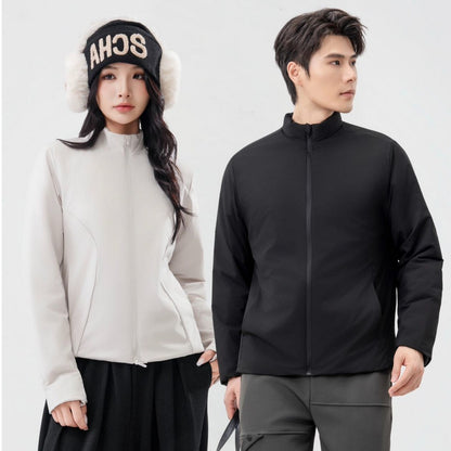 Lightweight unisex quilted jacket with wool filling