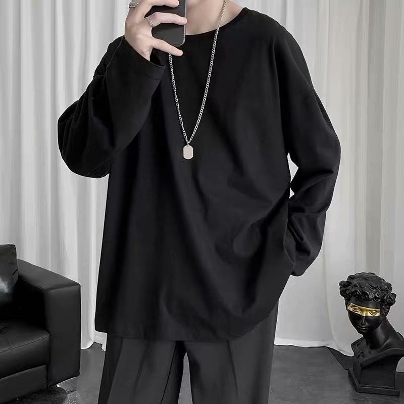 Men's long sleeve shirt with stand-up collar, lined