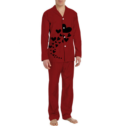 Men's Pajama Set, long-sleeved, festive