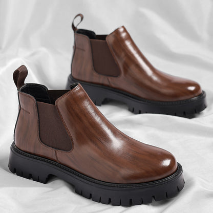 Men's Chelsea boots, ankle-high, slip-resistant, synthetic leather