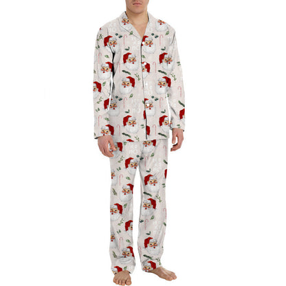 Men's Pajama Set, long-sleeved, festive