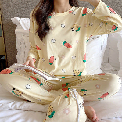 Women's loungewear, long-sleeved, with long pants