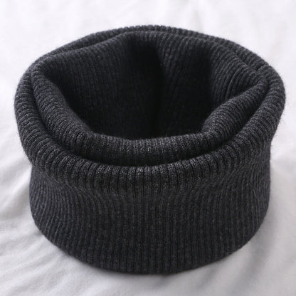 Knitted tube scarf, lined, for men and women