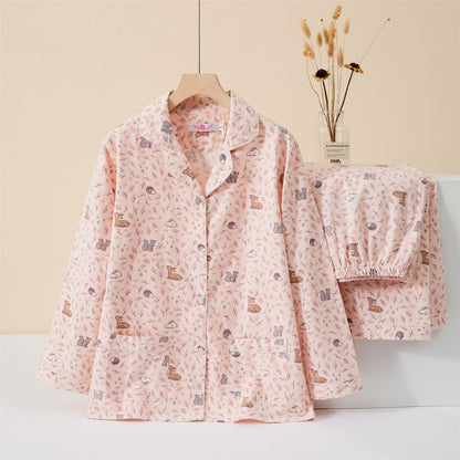 Women's loungewear, cotton flannel, warming