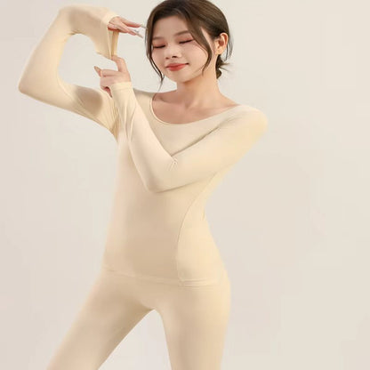 Thermal underwear set for women, round neck