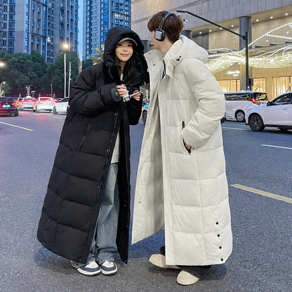 Long Unisex Down Coat, ankle-length