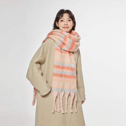 Checked scarf in Norwegian style, warming