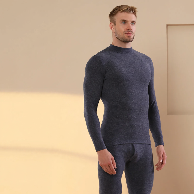 Men's Thermal Set, padded, with stand-up collar