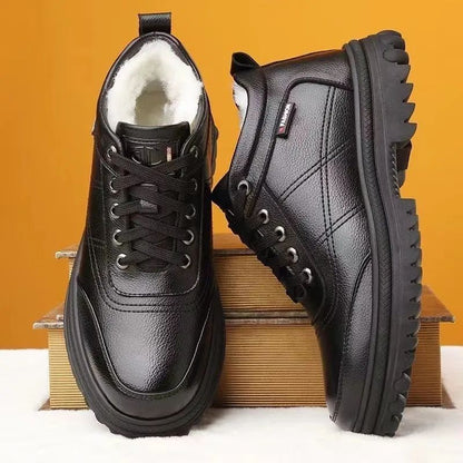 Padded men's winter boots, warm and comfortable