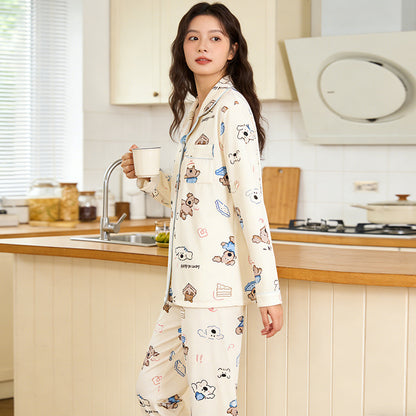 Lightweight women's pajamas, long sleeve, spring and autumn