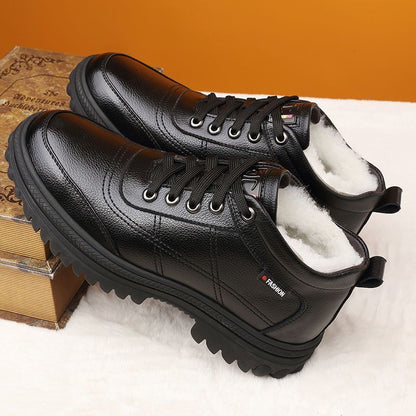 Padded men's winter boots, warm and comfortable