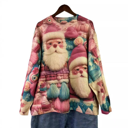 Festive knitted sweater with 3D Christmas design