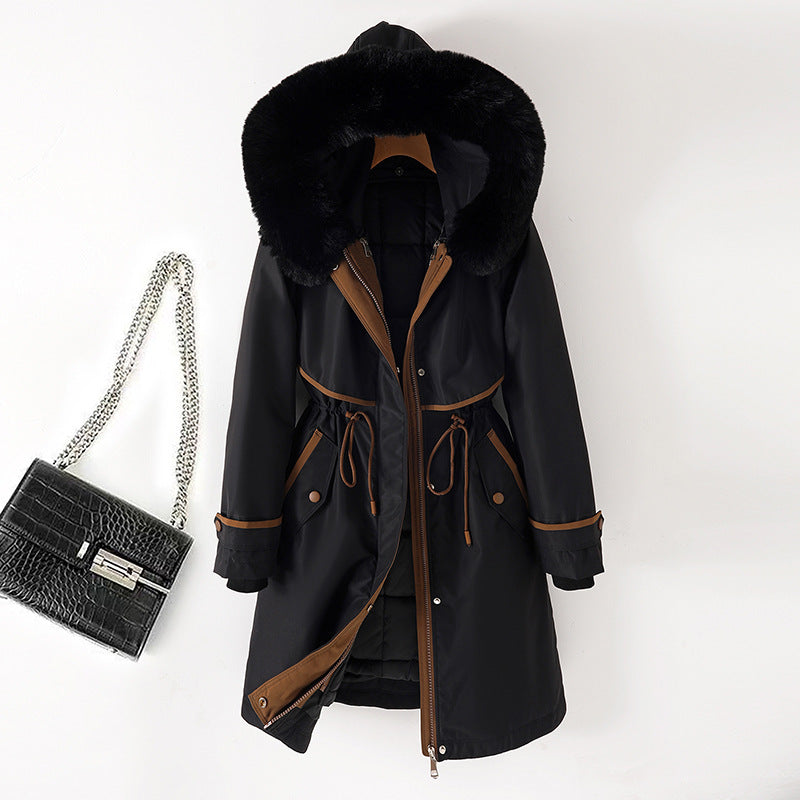 Ladies' parka, medium length, with removable inner lining