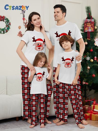 Family Pajama Set, short-sleeved, festive design