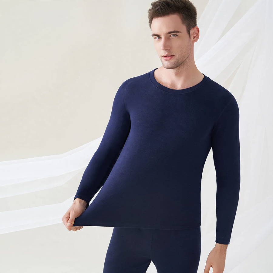 Thermal set made of wool and silk for couples