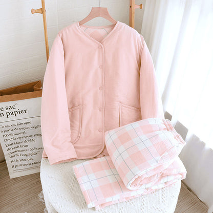 Padded cotton house suit, Japanese style