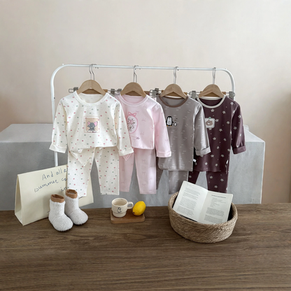 Children's Pajama Set, Cotton Blend, Various Patterns