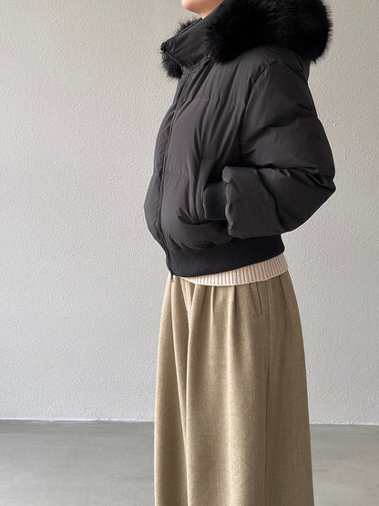 Short down jacket for women, 90% white duck down
