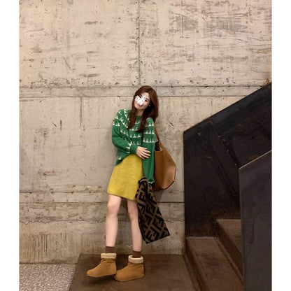 Wool pullover in Fair Isle style