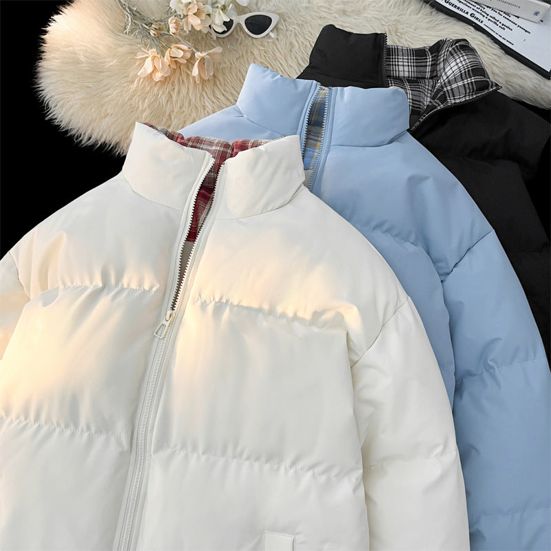 Men's Stand Collar Puffer Jacket, Lined, Winter