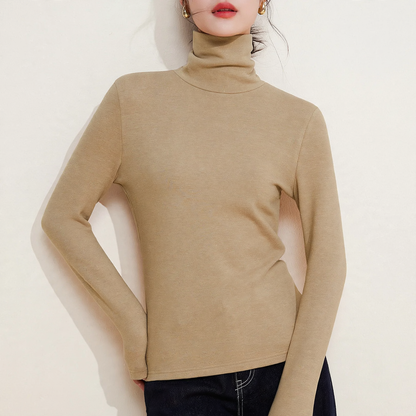 Women's turtleneck sweater, warming, knit