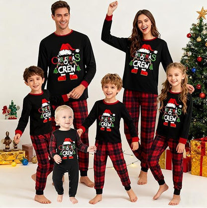 Christmas Family Pajama Set in Checkered Pattern