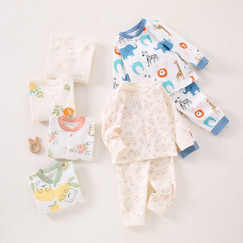 Baby cotton pajamas set, two-piece