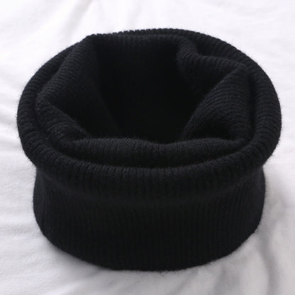 Knitted tube scarf, lined, for men and women