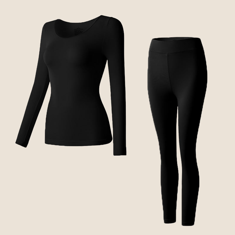 Women's thermal underwear set, ultra-thin, elastic