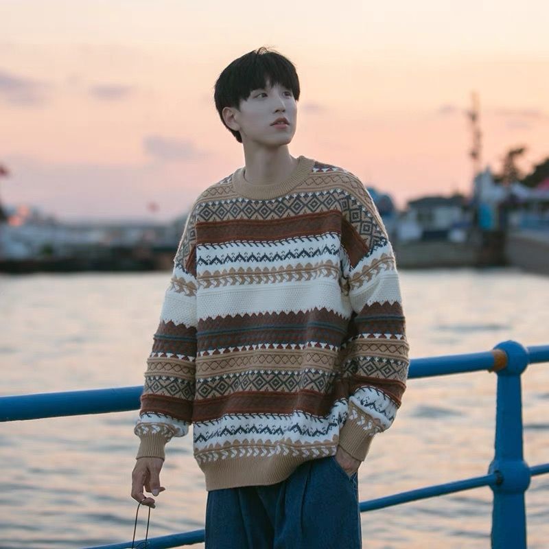 Men's Fair Isle Knit Sweater