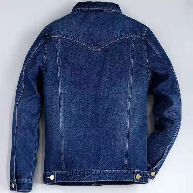 Padded denim jacket for men