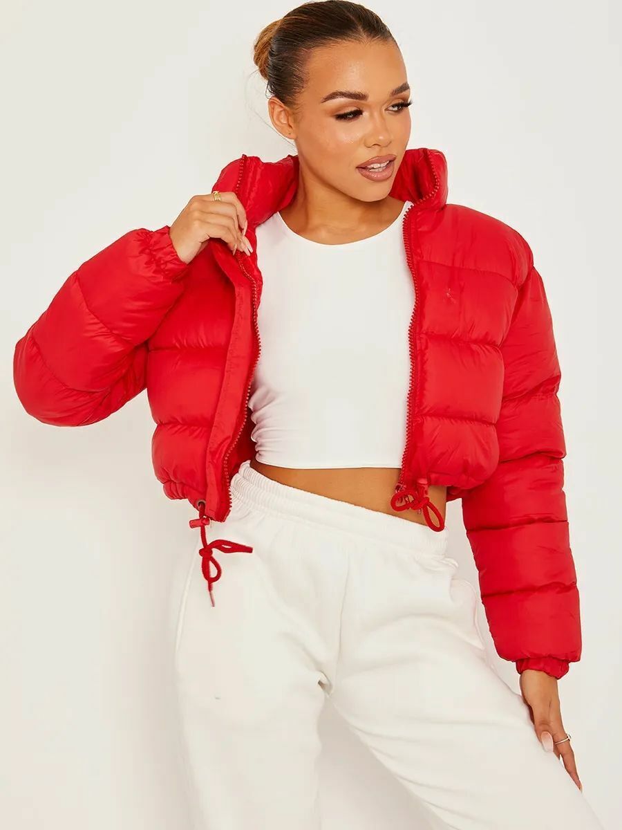 Quilted winter jacket in oversized style