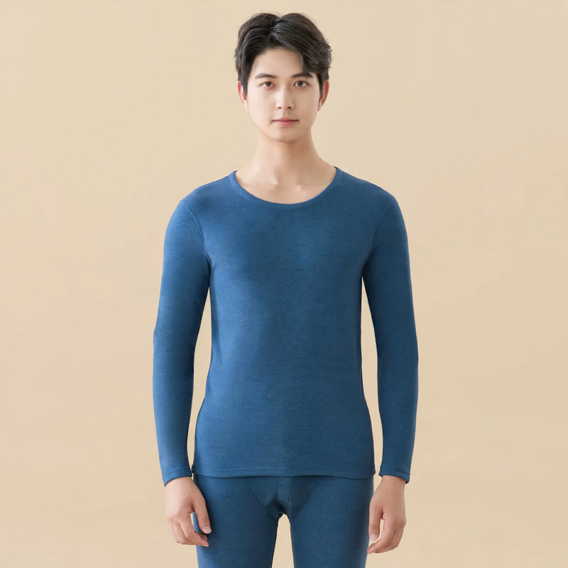 Men's Thermal Underwear Set, thin, Round Neck
