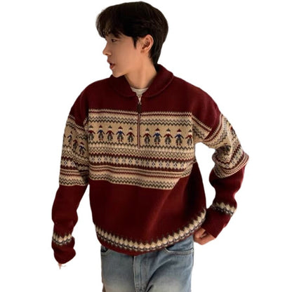 Vintage striped sweater for couples