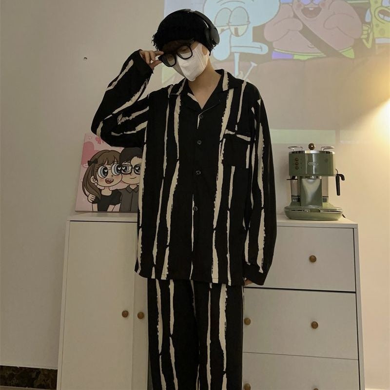 Men's Pajama Set, long-sleeved, cotton