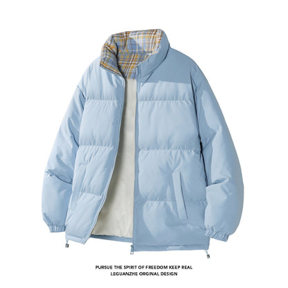 Men's quilted jacket with stand-up collar, padded