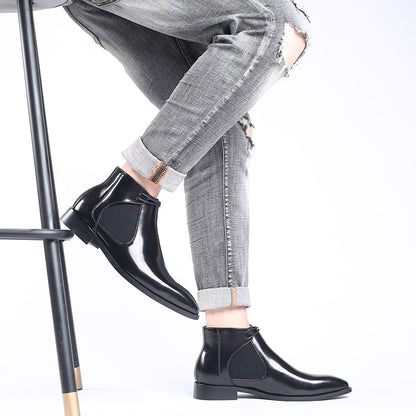 Chelsea boots, PU leather, non-slip, square toe