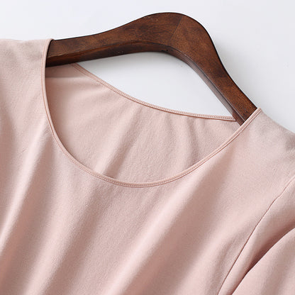 Women's thermal top, fitted, round neck