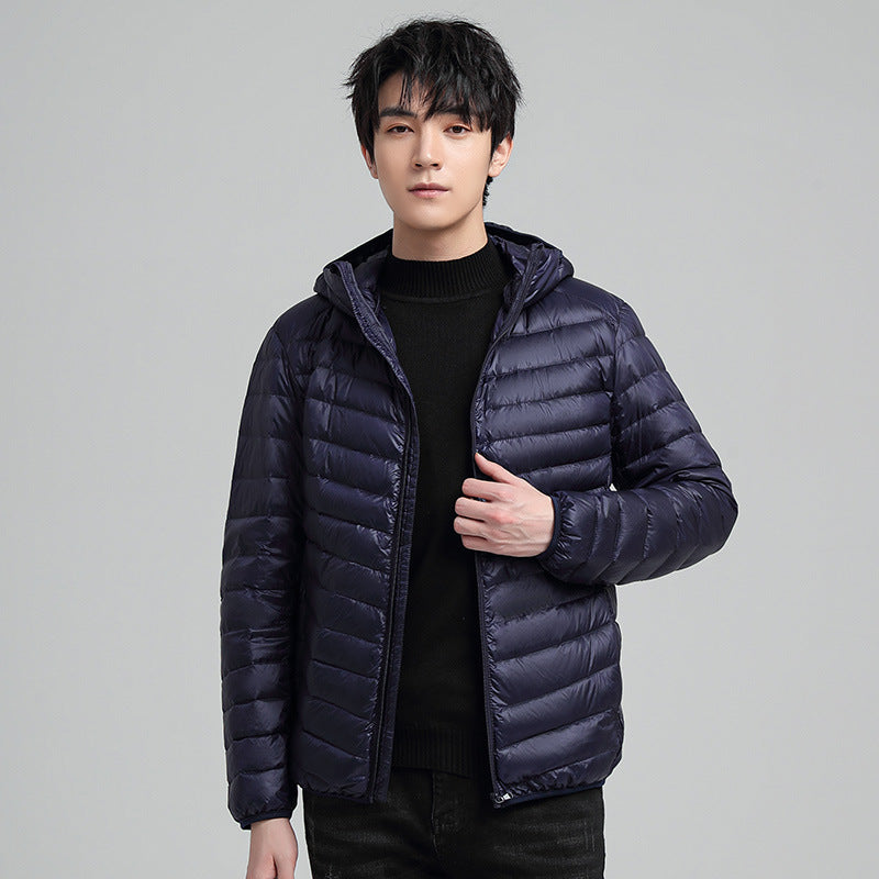 Men's Down Jacket, light, short, with duck down
