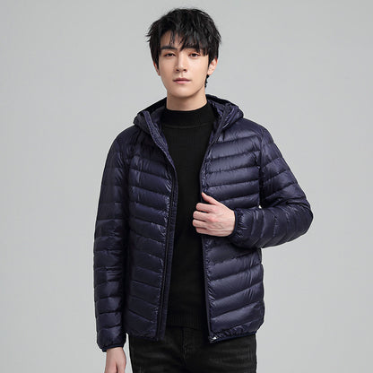 Men's Down Jacket, light, short, with duck down