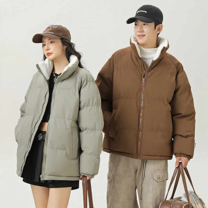 Unisex-Winter Jacket, Lamb Fleece, Lined, Warm