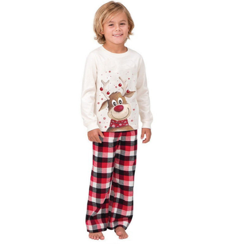 Family Pajama Set, long-sleeved, reindeer print