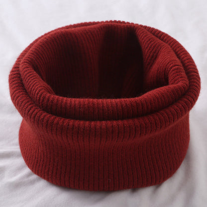 Knitted tube scarf, lined, for men and women