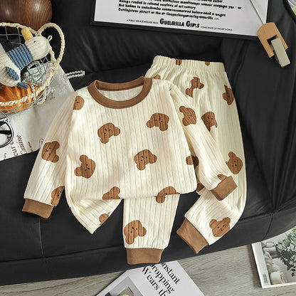 Kids' Pajama Set, Cotton, Jacquard Pattern