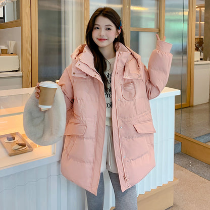 Women's Down Coat with Hood, Plus Size