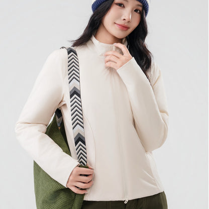 Lightweight unisex quilted jacket with wool filling