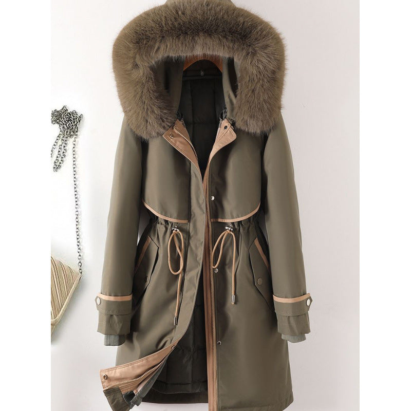 Ladies' parka, medium length, with removable inner lining