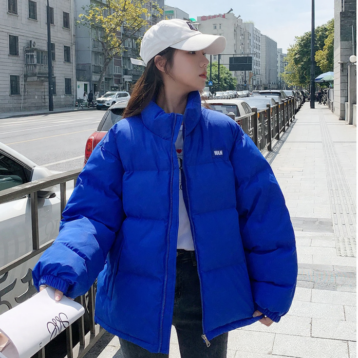 Short women's quilted jacket, loose, lined
