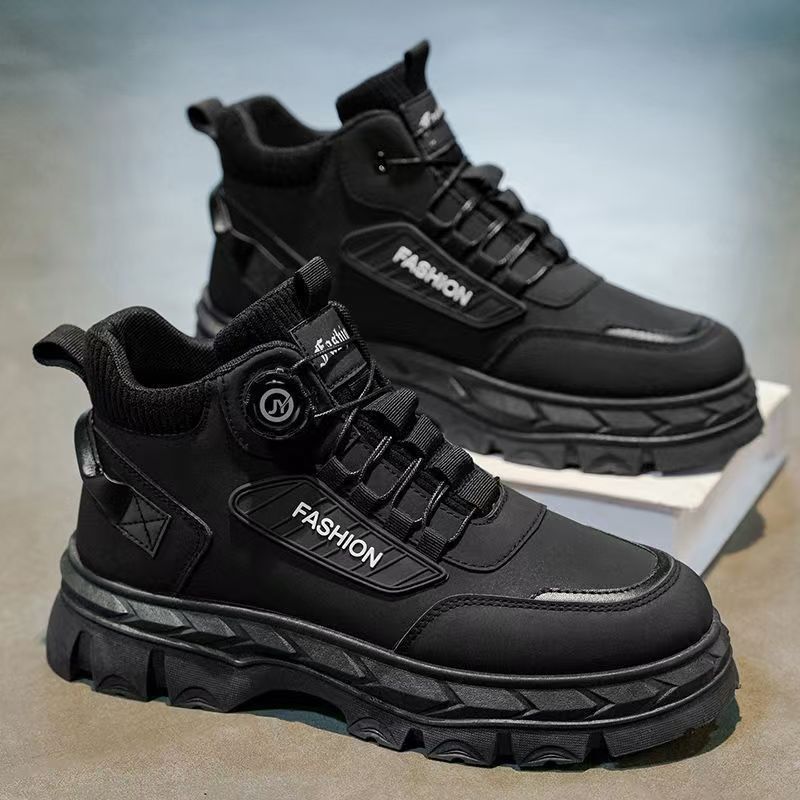 Padded men's ankle boots, slip-resistant