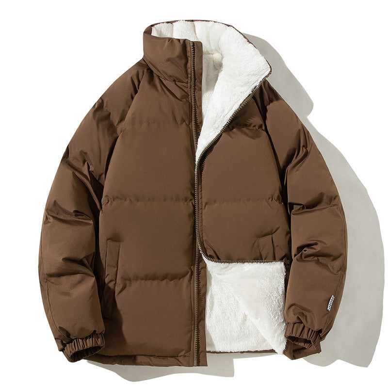 Men's winter jacket, short, lined and warm